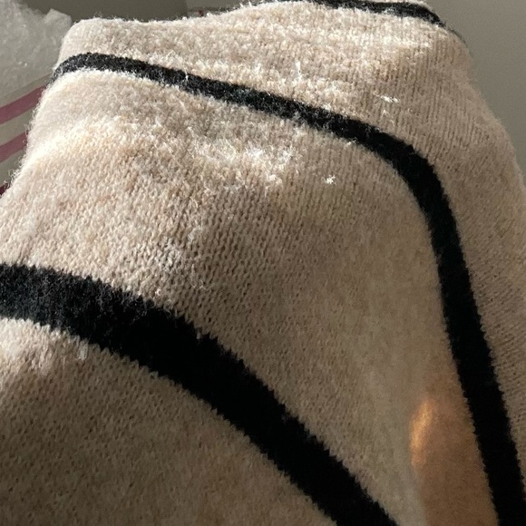 Striped Beige and Black Sweater - Picture 4 of 6